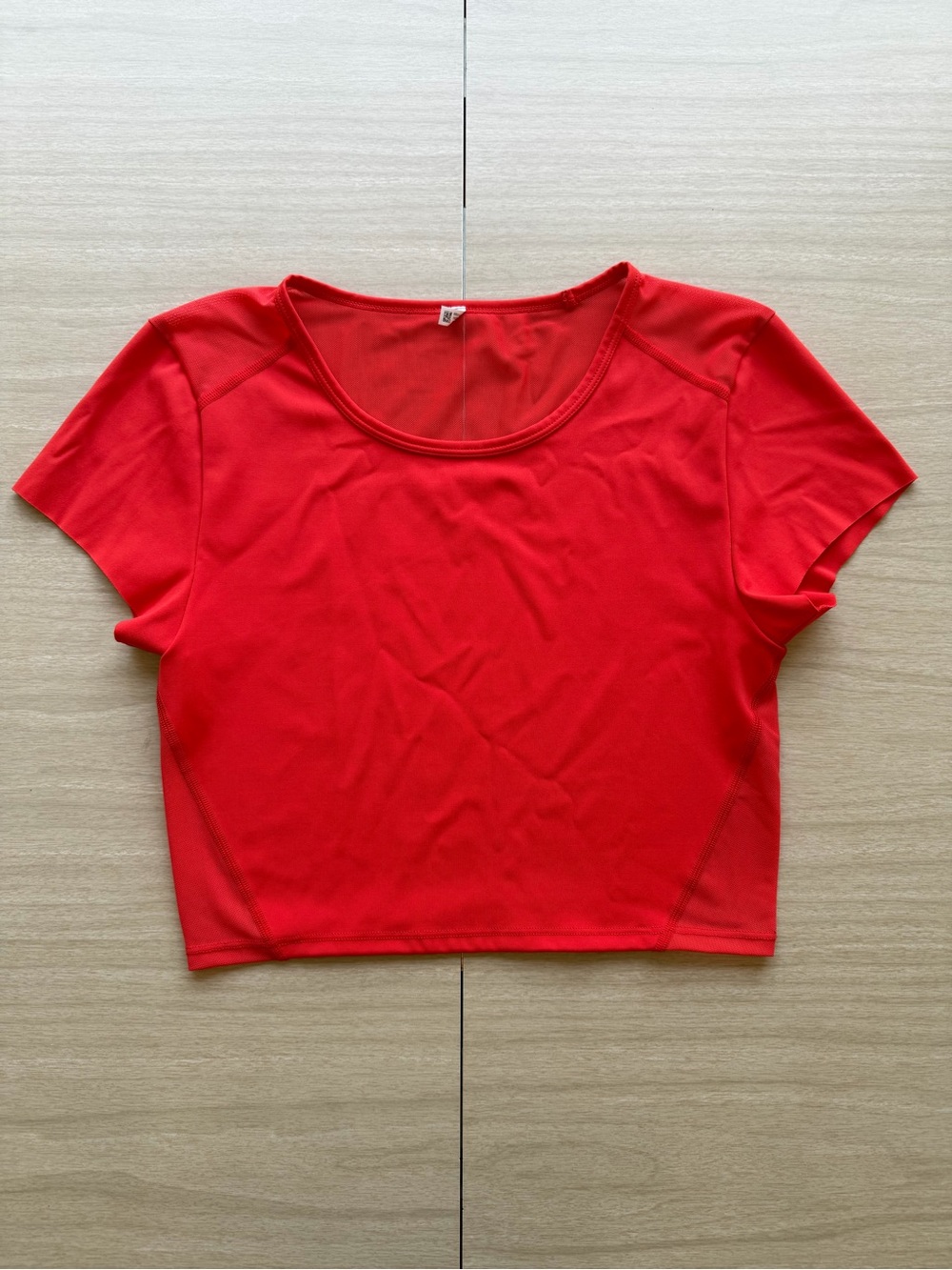 Aerie Women’s Bold Red Short Sleeve Crop Top with Mesh Back XS